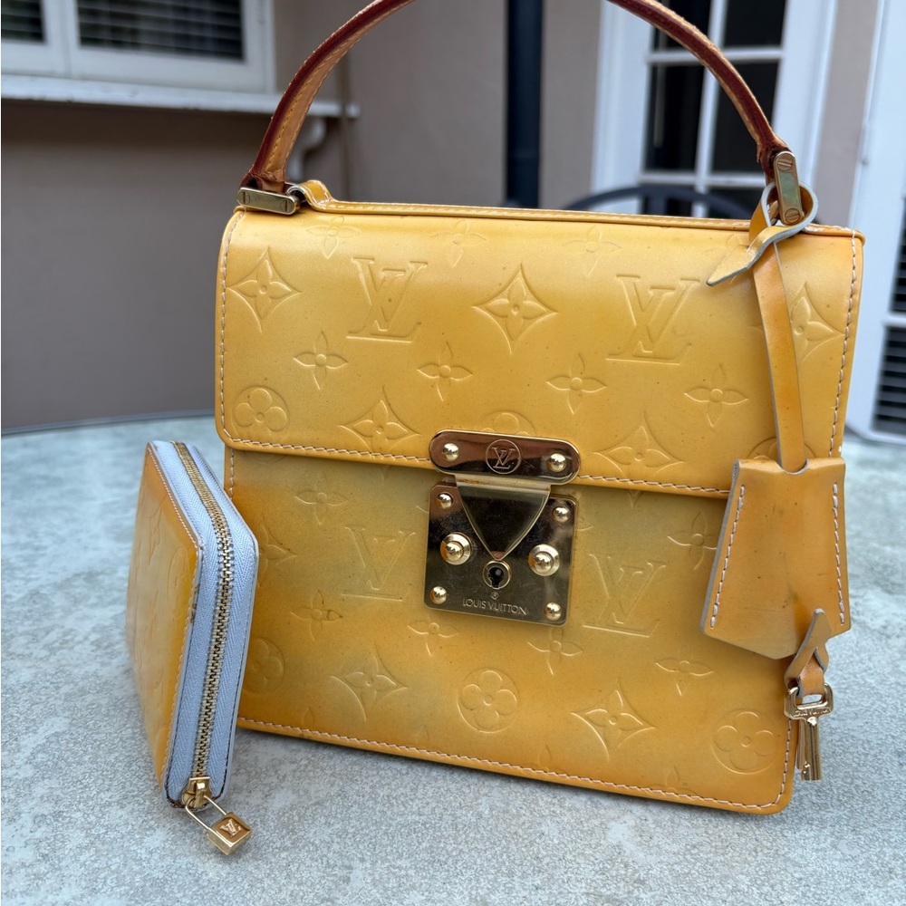 Louis Vuitton Spring Street Yellow Monogram Handbag and Wallet Set - Picture 3 of 9